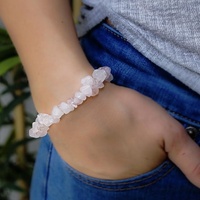 Rose Quartz Chip Bracelet