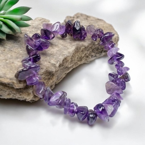 Amethyst Quartz Chip Bracelet