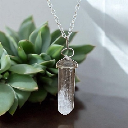 Clear Quartz Necklace - Includes Chain 